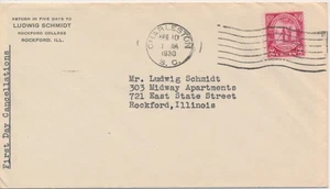 #683 Charleston South Carolina Ludwig Schmidt Rockford College First Day cover - Picture 1 of 1