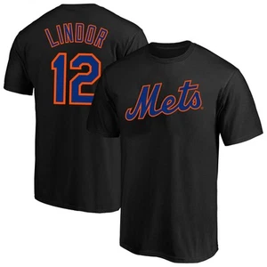 Men's Profile Francisco Lindor Black New York Mets Big & Tall Name & Number - Picture 1 of 3