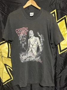 Vintage 90s Cannibal Corpse “vile” Tour Shirt THRASHED - Picture 1 of 6