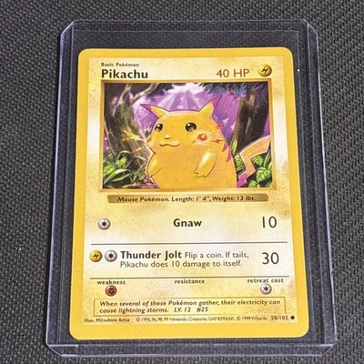 Pikachu (Red Cheeks) 058/102 Base Set (Shadowless) Regular - Image 1 of 2