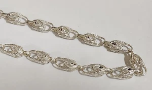 Men's Lady's 925 Silver Large Turkish Link Rope Chain 30in inch Long 9mm Wide - Picture 1 of 13