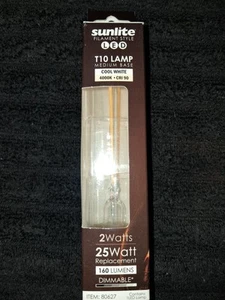 Sunlite LED Filament T10 Tubular Light Bulb, 2 Watts (25W Equivalent) - Picture 1 of 6