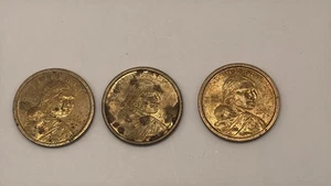 (3 coins) 2000 P, 2000 D, and 2001 D Sacagawea One Dollar U.S. Liberty Coin - Picture 1 of 8