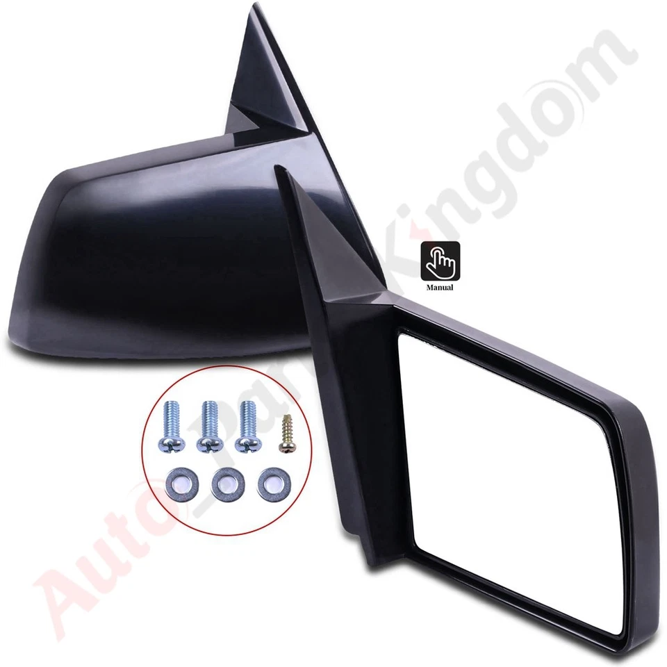 Espejo retrovisor lateral izquierdo derecho manual para camioneta Chevrolet GMC 1988-1998 negro ABS Foto 1 de 1