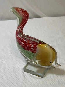Murano Style Art Glass Fish Figurine 9” x 6” - Picture 1 of 5