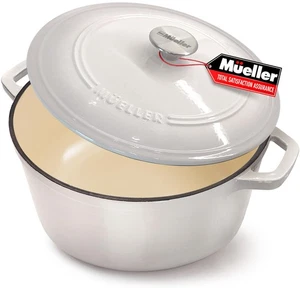 4,5 Quart Emailliertes Gusseisen Dutch Oven, Robuste Auflaufform und Schmorpfanne P... - Bild 1 von 7
