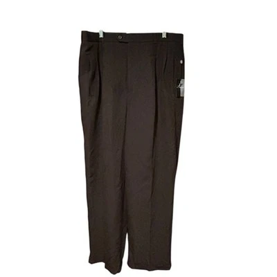Pantalones de vestir JF J. Ferrar para hombre 38x30 marrón nuevos con etiquetas traje carrera ejecutivo de negocios Foto 1 de 4