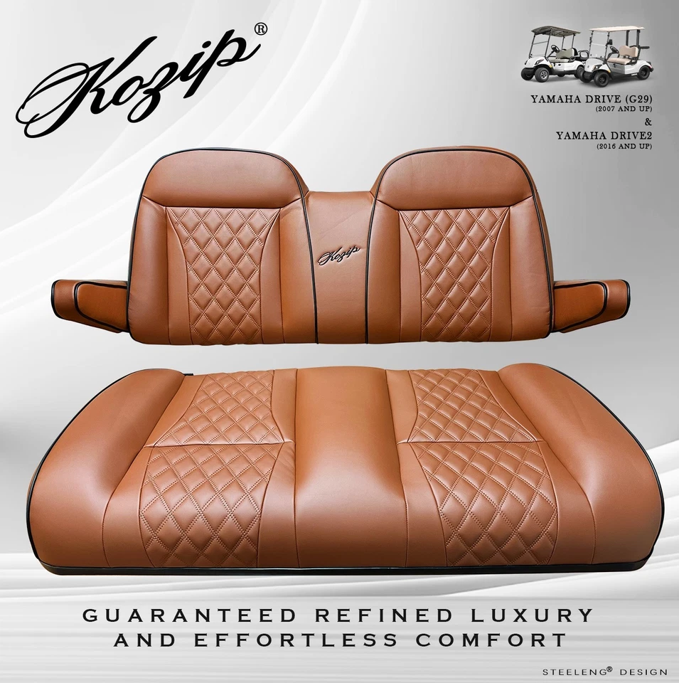 'KOZIP' YAMAHA G29 / Drive2 GOLF CART FRONT SEAT/BACKREST CUSHION SET (BROWN) Foto 1 de 3