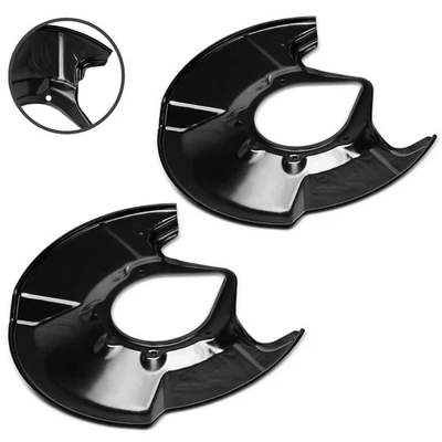 Protector antipolvo de freno delantero izquierdo y derecho negro 2 piezas para Honda Civic 2006 2007-2011 Foto 1 de 4