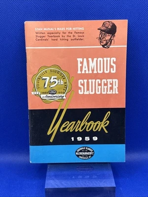 1959 年路易斯维尔 SLUGGER 年鉴 著名 H&B SLUGGER STAN 音乐 罕见! — 第 1/2 张图片
