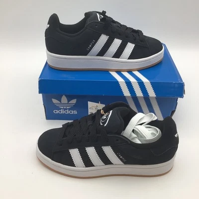 Adidas Campus 00s J Niños Negro Blanco Gamuza Parte Superior Baja Tenis HQ6638 Talla 4.5 Nuevo Foto 1 de 4