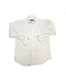 Hickey Freeman Collection Long Sleeve Tuxedo Shirt White Mens Size 16-34 - Picture 1 of 12