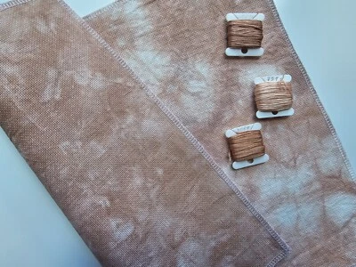 Tela Aida punto de cruz teñida a mano 18 unidades 16" x 13" tela de muestra de Halloween #6 Foto 1 de 4