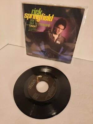 Rick Springfield "Dont Talk To Strangers/tonight"  Vinyl 45 - Image 1 of 4