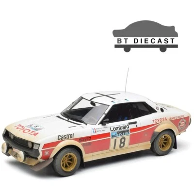 IXO 1977 TOYOTA CELICA 2000 GT RA21 1/18 RAC RALLY J. L. TELIE M. VIAL DIRT #18 - Image 1 of 2