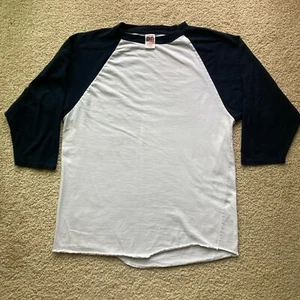CAMISA DE COLECCIÓN DON ALLON ATLÉTICA BLANCA LISA AZUL BLANCO RAGLAN MANGAS 3/4 de colección - Imagen 1 de 6