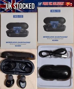 2 x Wireless Headphones XG-13 Ear Phones Buds Bluetooth 10m Quick Charge Box New - Picture 1 of 7