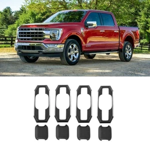 Cubierta de tazón de manija de puerta exterior de fibra de carbono para Ford F-150 F150 2023-2025 - Imagen 1 de 6