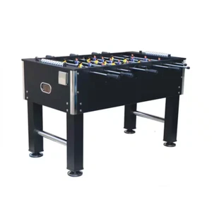 Black Foosball Table Soccer Game Table, Sturdy Football Table with Balls, with C - Picture 1 of 12