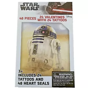 Disney Star Wars Kinder Valentinstag Karten 48 Stück Set mit Tattoos Herz Siegel - Bild 1 von 8