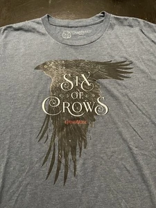 Six of Crows - Out of Print T-Shirt, Blue/Gray, Size: XL - Picture 1 of 6