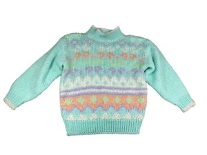 Vintage Sprockets By Mervyn’s Kids Girls Knitted Sweater Size Small 7/8 - Picture 1 of 6
