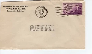CIRCULAR LETTER COMPANY, SACRAMENTO, CALIFORNIA  1934    FDC8082 - Picture 1 of 1