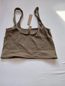 Skims Warp Knit Scoop Neck Bralette Top Women's 2X/3X Army AP-BRA-2063 G93 - Picture 1 of 3