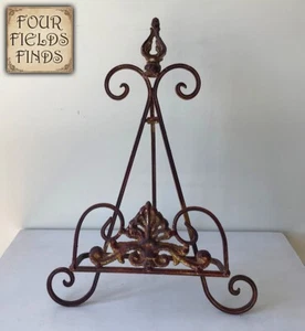 Vintage Ornate Tabletop Distressed Easel for Art / Photo Display 13.5 x 9.5 - Picture 1 of 10