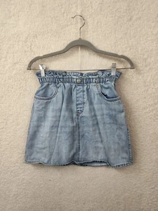 Levis Women Skirt 14 Reg Blue 100% Cotton Pull On Elastic Waist Casual Fit Denim - Picture 1 of 17