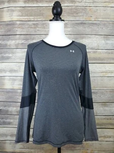Camisa deportiva juvenil Under Armour a rayas Heat Gear manga larga talla SM/P ajustada - Imagen 1 de 7