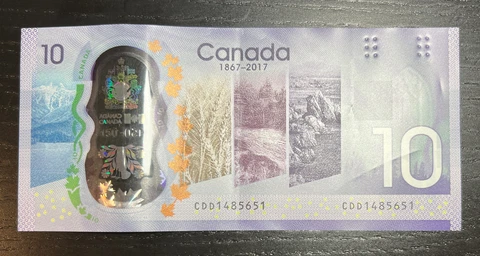 2017 RARE Ten $10 Canada Dollar Bill Four Canadian Politicians Near Mint NM Note Cover