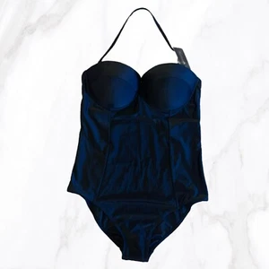 NWT Frederick's of Hollywood Black Bondi One Piece Swimsuit, 1X - Picture 1 of 5