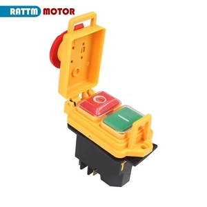 KJD17B/1-2 4 PIN Lathe Emergency stop switch ON-OFF Momentary Reset Push Button - Bild 1 von 5