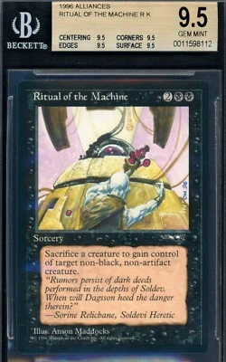MTG Graded Magic | Alliances RITUAL OF THE MACHINE | BGS 9.5 Gem Mint QUAD Pop 1 - Image 1 of 2