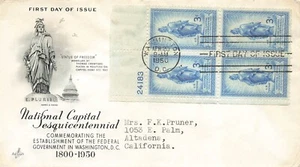 989 3c JUSTICE - Artcraft - Plate block of 4 - Picture 1 of 1