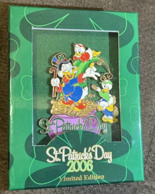 Disney DLR DÍA DE SAN PATRICIO 2006 SCROOGE MCDUCK JUMBO PIN COLGANTE LE 500 Foto 1 de 2