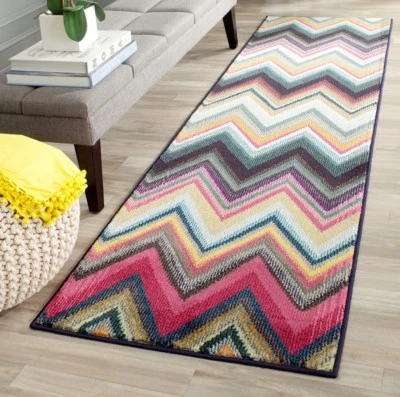 Multi Colored Safavieh Monaco Polyproplene Runner 2' 2" X 12' - Image 1 of 3