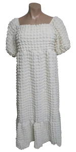 Simply Southern Maxi Ivory Cloud Flowing Poly/Spandex Bubble Dress size Small - Picture 1 of 2