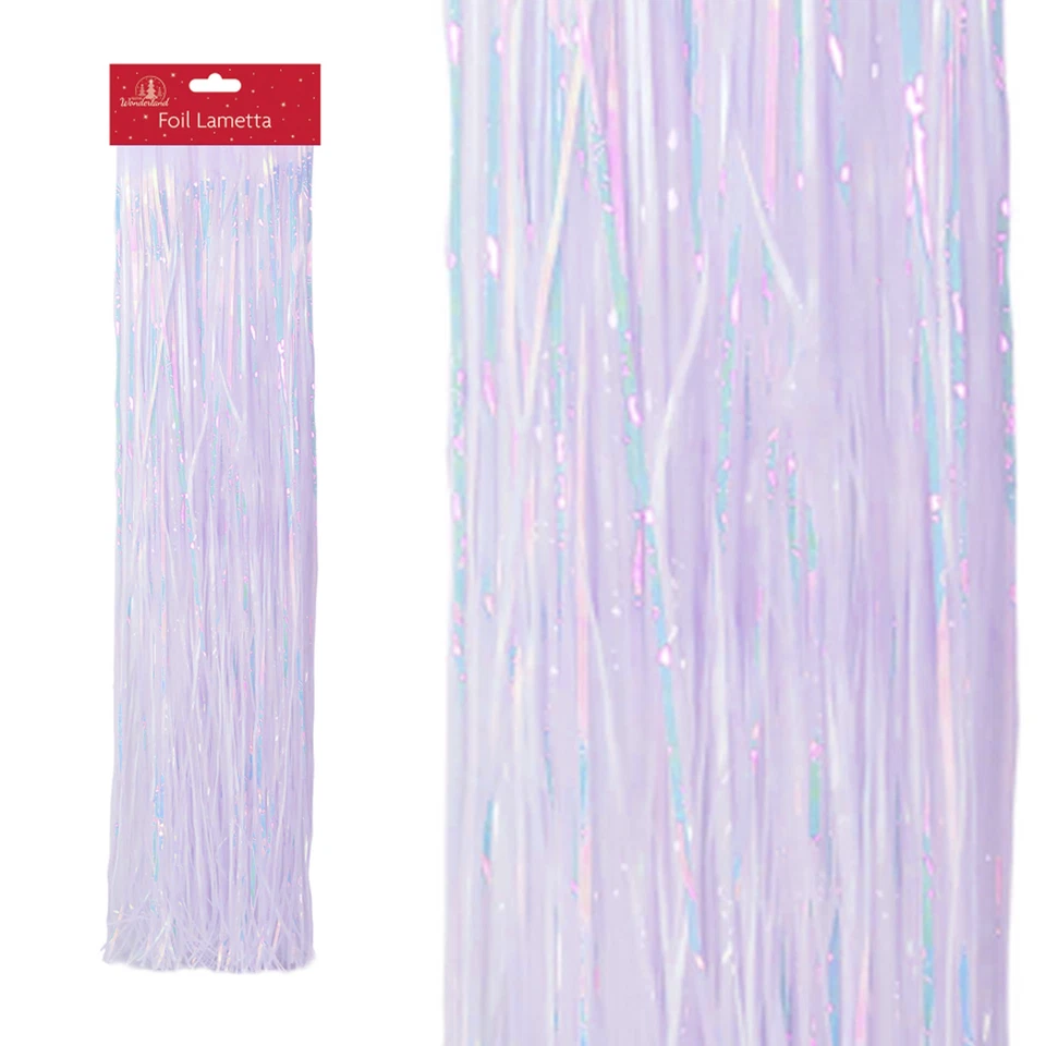 TALLON Christmas Clear Iridescent Lametta Strands Tree Decoration