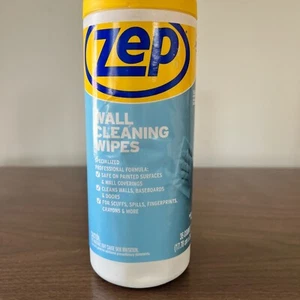 ZEP Wall Cleaning Wipes 35 Count Safe on Painted Surfaces Baseboards Doors - Foto 1 di 2