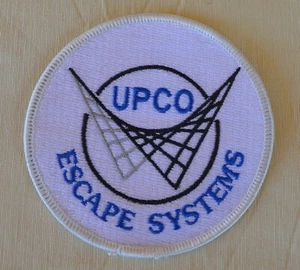 UPCO Escape Systems Round Sew-On Patch Universal Propulsion Company Inc Logo - Picture 1 of 4