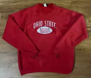 Vintage Men’s Crewneck Ohio State Buckeyes Sweatshirt Size Large Red 90s - Picture 1 of 7