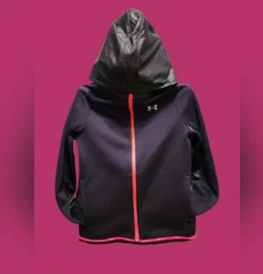 Under Armour Girks youth large black and pink Spring jacket w thumb Holes - Picture 1 of 6