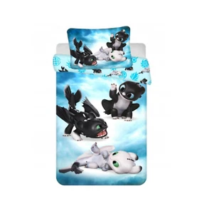 How to train your dragon Toddler Bedding Set 100% COTTON bed linen set toothless - Picture 1 of 3