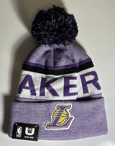 NBA Cuff Knit Pom Hat Ultra Game Los Angeles Lakers OSFM - Picture 1 of 4
