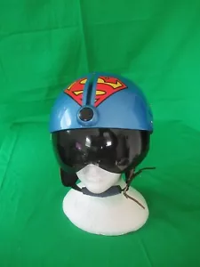 Réplica de casco de piloto de la Fuerza Aérea con logotipo de Superman con visera retráctil - Imagen 1 de 7
