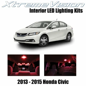 XtremeVision Interior LED for Honda Civic 2013-2015 (8 PCS) Red - Picture 1 of 9