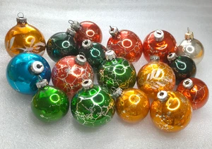 17 Palline Vintage Natale Vetro Mercurio Ornamenti Albero RDT Natale Decorazione Antica - Foto 1 di 7