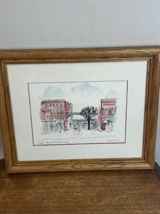 Jean Tallman Eagle Square, Concord, NH signierter und nummerierter Druck 33/200 - Bild 1 von 10